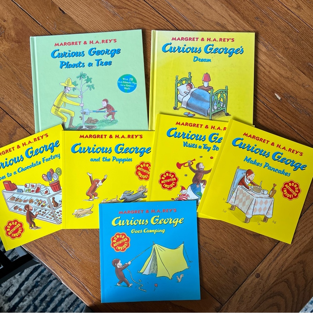 Curious George Children's Books -  Set of 7